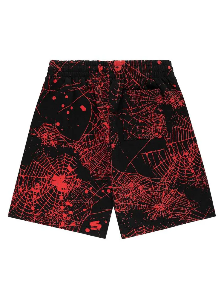 Спортивные шорты Sp5der Aop Web V2 Sweatshort — изображение 2 из 3, черный