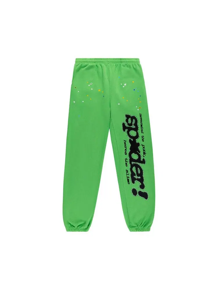 Спортивные брюки Sp5der Punk V2 Rhinestone Sweatpant — изображение 1 из 3, яркий зеленый