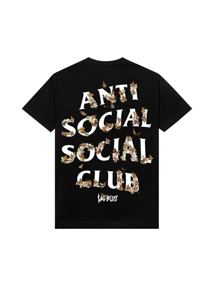 Футболка Anti Social Social Club x Sadboyz Sakura Tee Black — изображение 2 из 2, черный