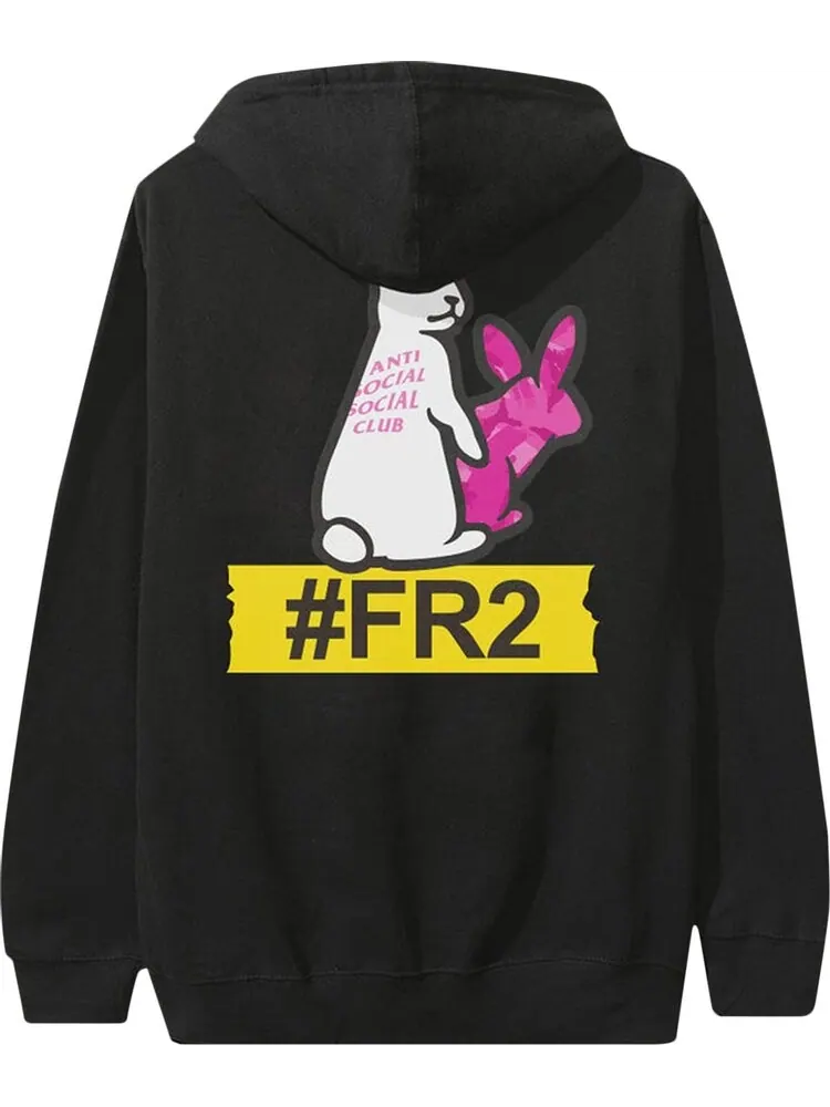 Худи Anti Social Social Club x FR2 Serrated Hoodie 'Black' — изображение 2 из 2, черный