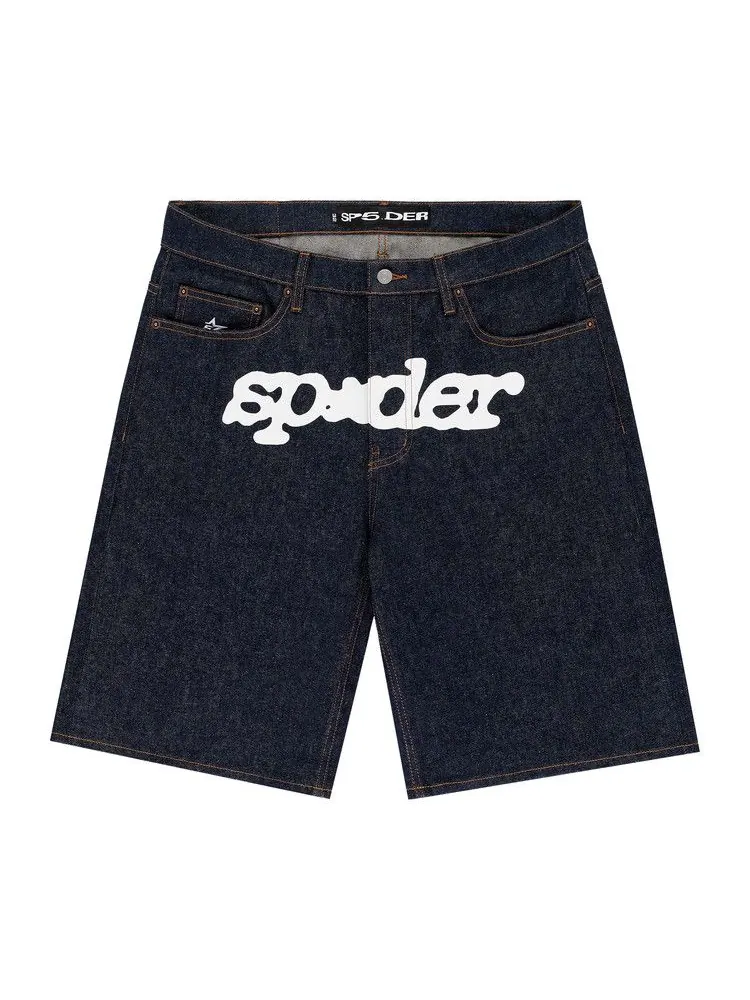 Шорты Sp5der V3 Logo Denim Short — изображение 1 из 2, индиго джинсовый синий
