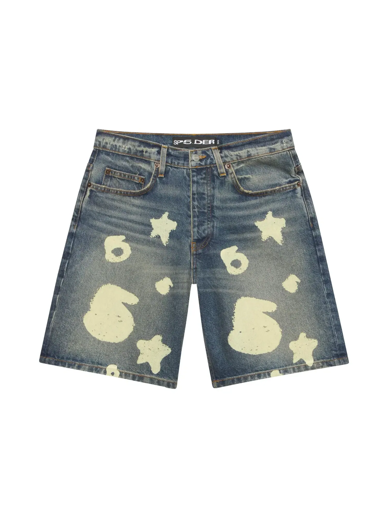 Шорты Sp5der Indigo Beluga Denim Short — изображение 1 из 2, синий