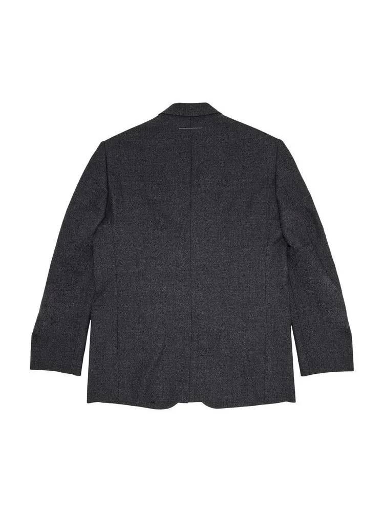 Куртка MM6 Maison Margiela Tailored Wool Jacket — изображение 2 из 3, темный серый