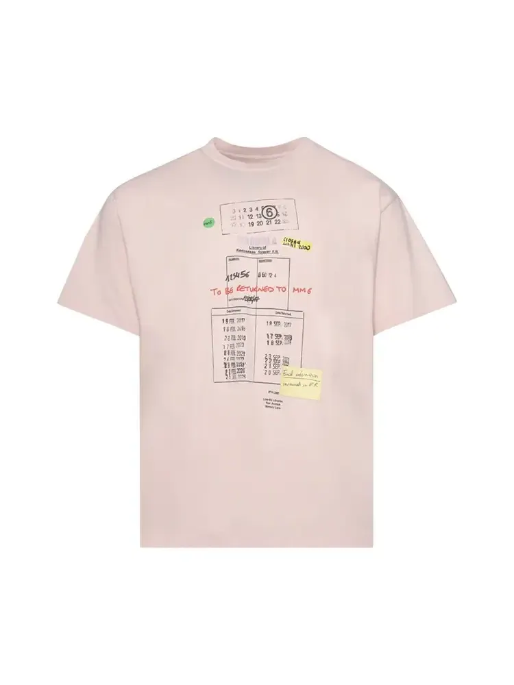 Футболка MM6 Maison Margiela — изображение 1 из 1, розовый