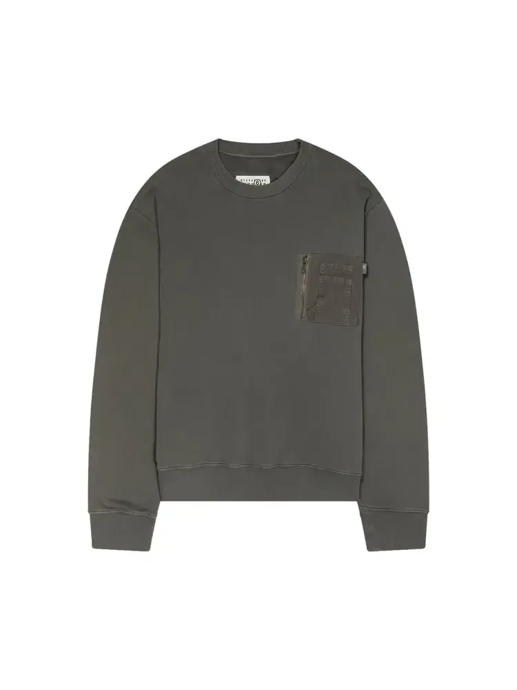 Толстовка с накладным карманом MM6 Maison Margiela — изображение 1 из 1, серый