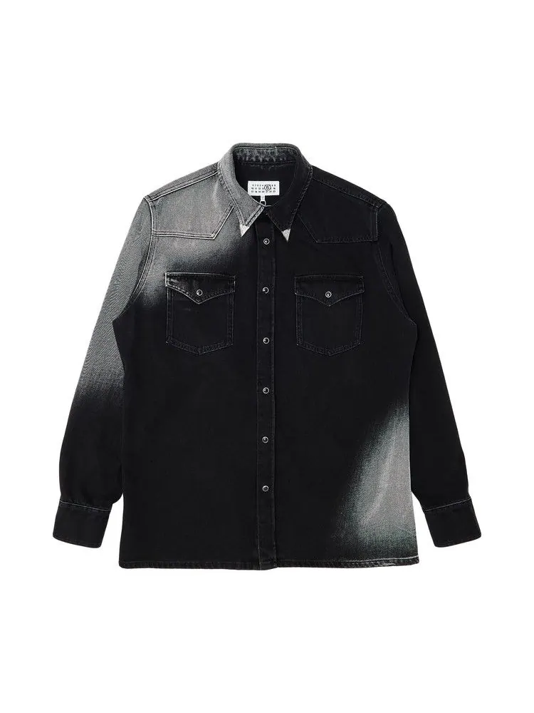 Рубашка MM6 Maison Margiela Long-Sleeve Shirt — изображение 1 из 3, черный