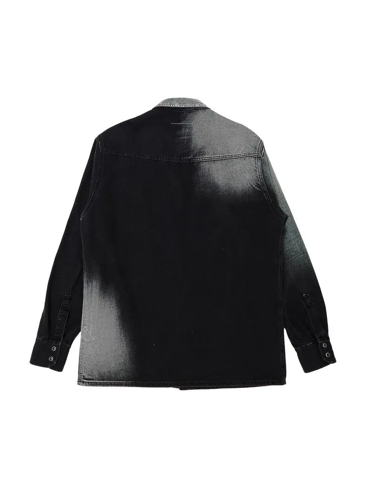 Рубашка MM6 Maison Margiela Long-Sleeve Shirt — изображение 2 из 3, черный