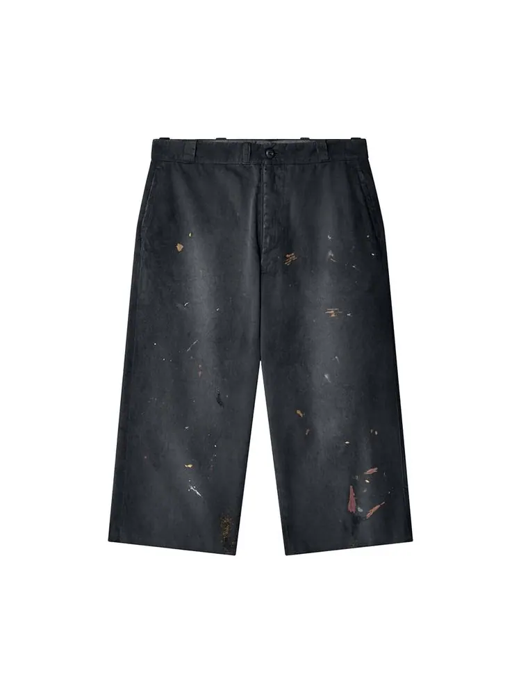 Шорты MM6 Maison Margiela Gabardine Shorts 'Black' — изображение 1 из 2, черный