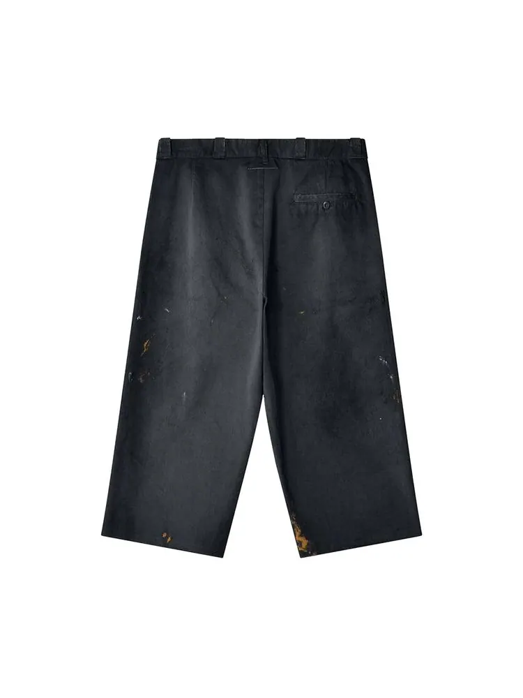 Шорты MM6 Maison Margiela Gabardine Shorts 'Black' — изображение 2 из 2, черный
