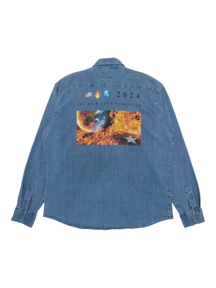 Рубашка Sky High Farm Workwear GOAT Exclusive for Manifesto Sky High Farm Workwear Denim 'Classic Wash' — изображение 2 из 3