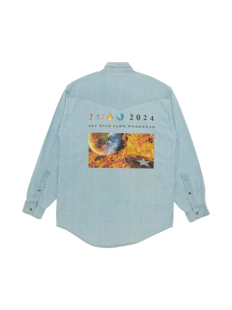 Рубашка Sky High Farm Workwear GOAT Exclusive for Manifesto Sky High Farm Workwear Denim 'Light Wash' — изображение 2 из 3