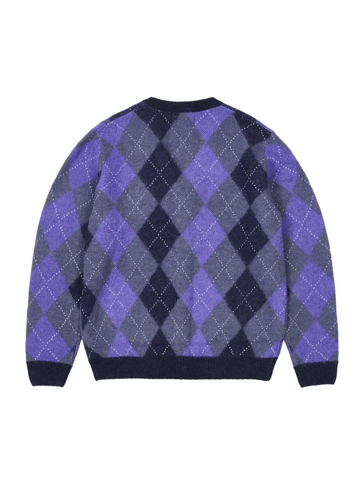 Кардиган Palace x Fred Perry Argyle Cardigan, Peacoat — изображение 2 из 2, фиолетовый