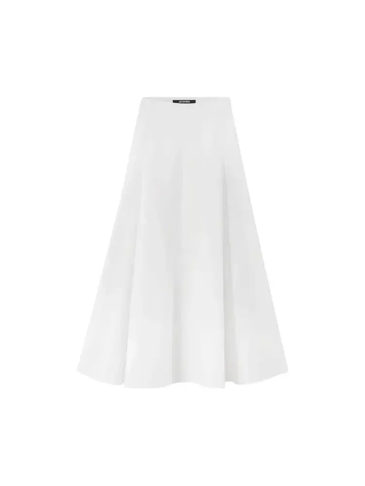 Юбка расклешенная длинная Jacquemus La Jupe Triangle — белый