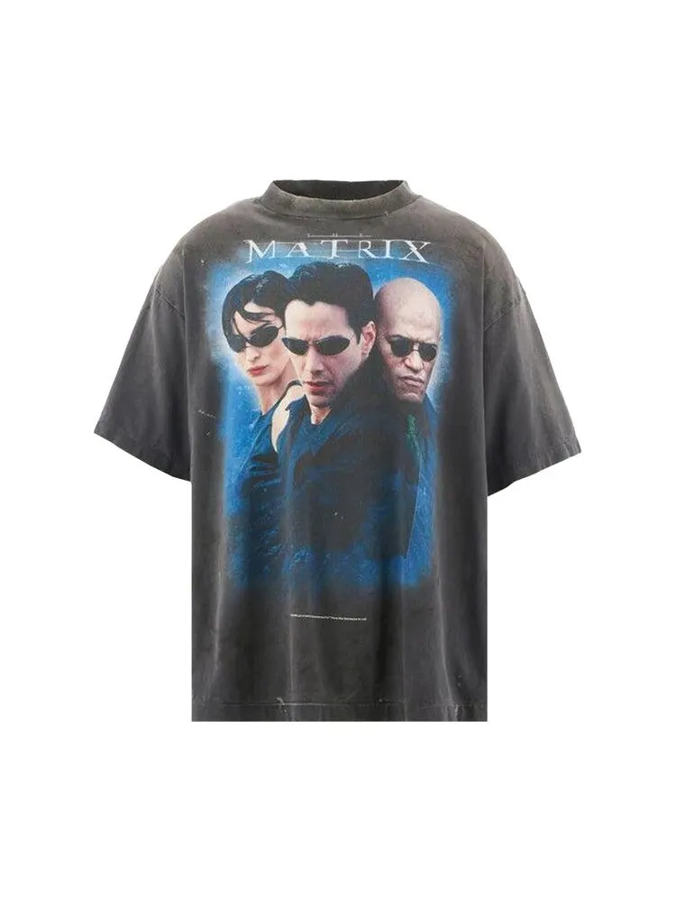 Футболка SAINT Mxxxxxx White Logo Matrix T-Shirt — черный