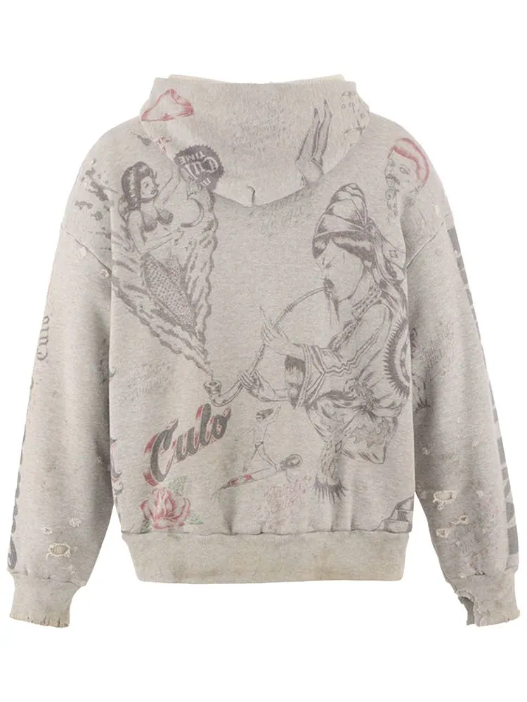 Худи SAINT Mxxxxxx x Alexis Ross Drawing — изображение 2 из 2, серебряный