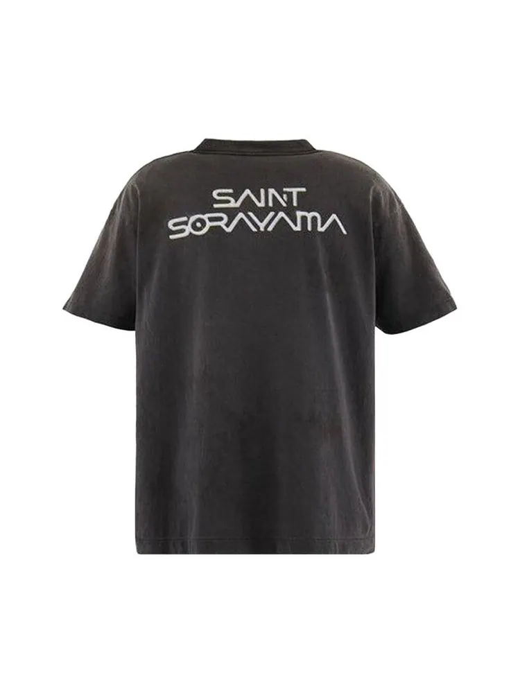 Футболка SAINT Mxxxxxx Mask Srym Short Sleeve Tee — изображение 2 из 2, черный
