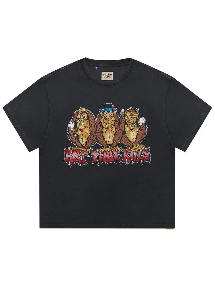 Футболка Gallery Dept. See No Evil Tee — изображение 1 из 2, винтажный черный