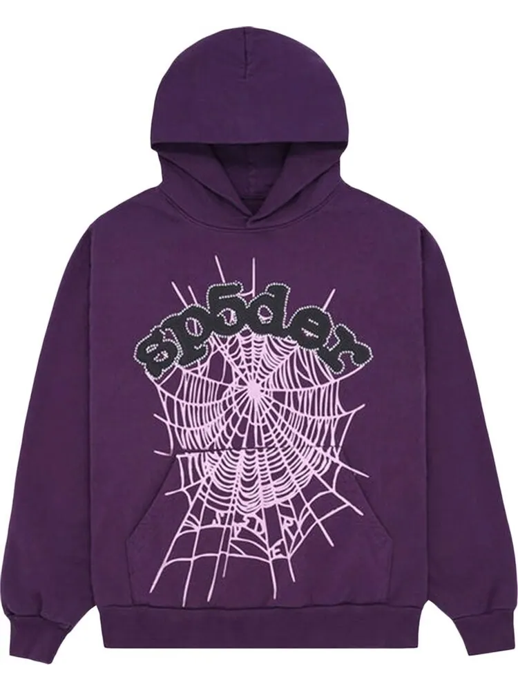 Худи Sp5der Web Hoodie 'Grape' — изображение 1 из 2, фиолетовый
