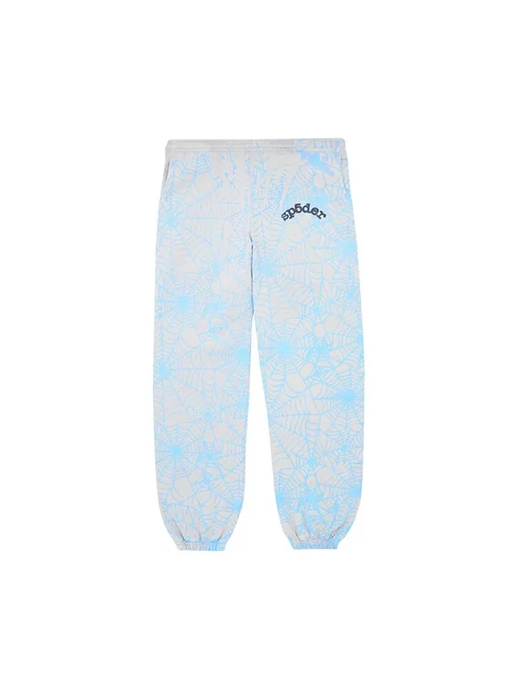 Спортивные брюки Sp5der AOP Webs 'Heather Grey' — изображение 1 из 2, серый