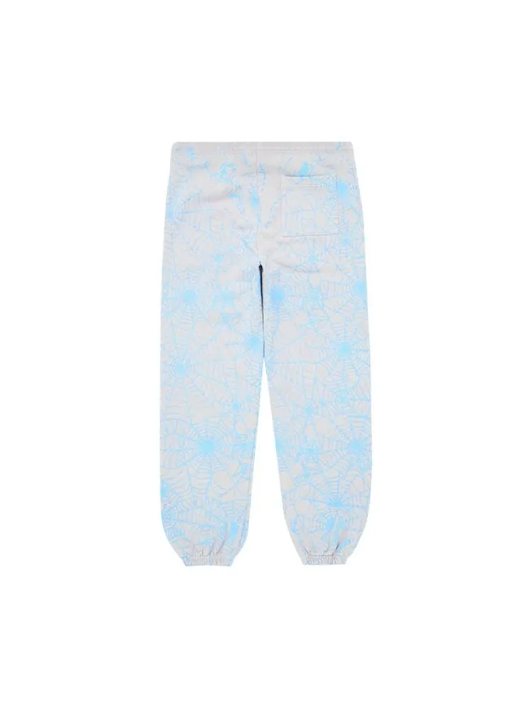 Спортивные брюки Sp5der AOP Webs 'Heather Grey' — изображение 2 из 2, серый