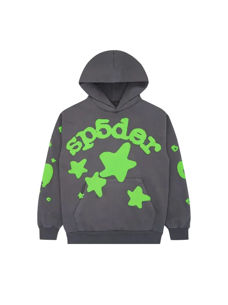 Худи Sp5der Beluga 'Slate Grey/Green' — изображение 1 из 2, зеленый