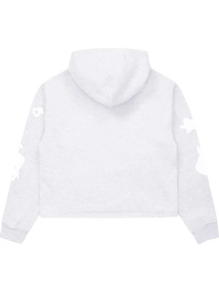 Худи Sp5der Cropped Beluga 'Heather Grey' — изображение 2 из 2, серый