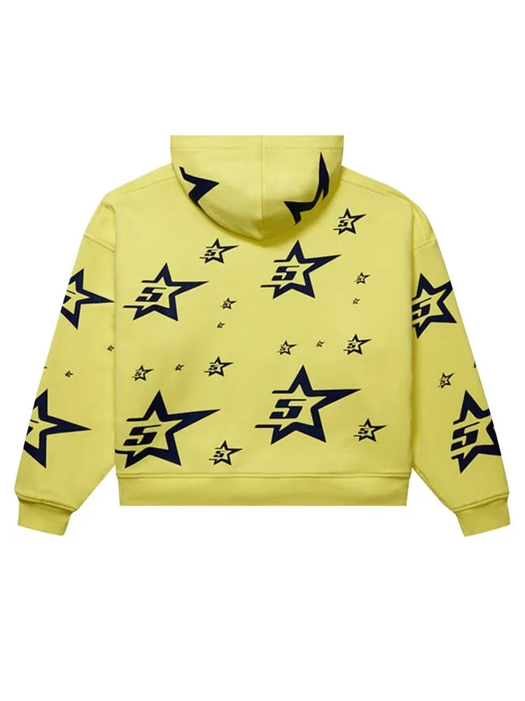 Худи Sp5der Double Layer 5 Star Zip 'Yellow' — изображение 2 из 2, желтый