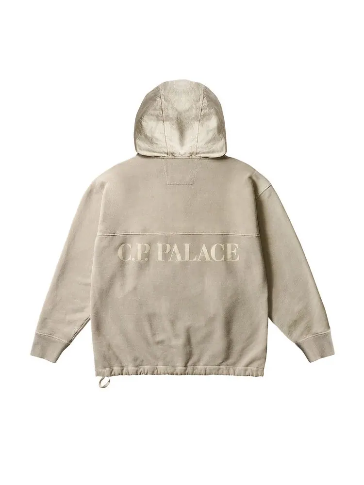 Толстовка Palace x C.P. Company Fleece Old Goggle Hood — изображение 4 из 4, серый