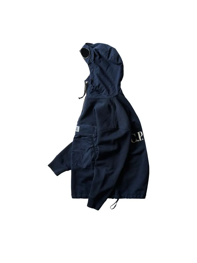 Толстовка Palace x C.P. Company Fleece Old Goggle Hood — изображение 3 из 4, темно-синий