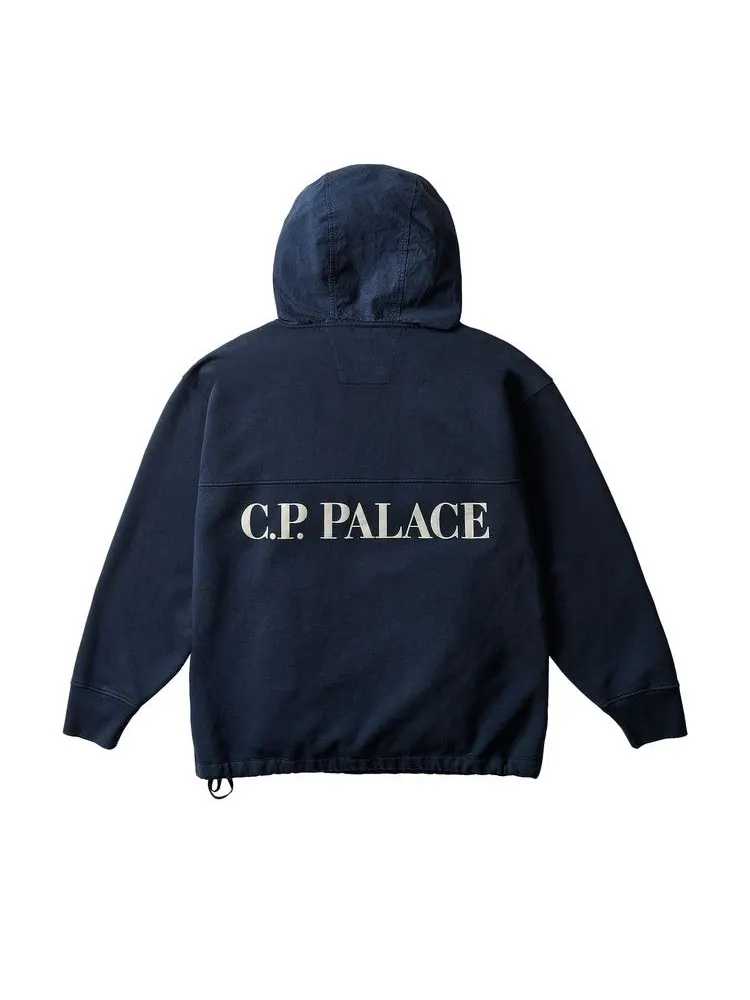 Толстовка Palace x C.P. Company Fleece Old Goggle Hood — изображение 4 из 4, темно-синий