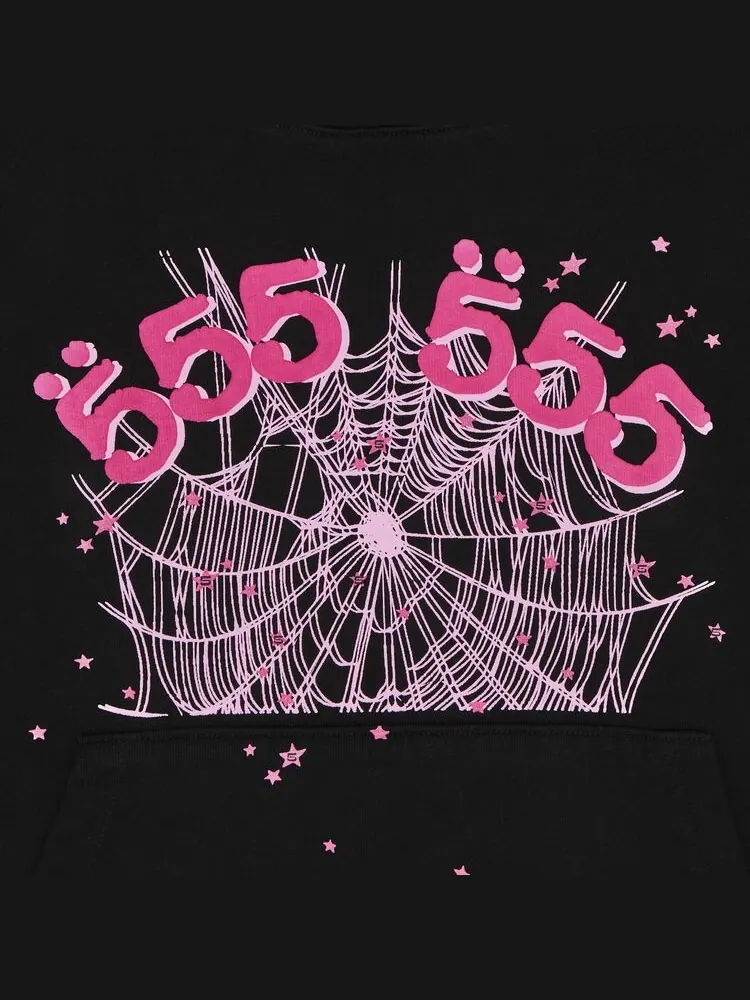 Худи Sp5der Angel Number Black — изображение 3 из 3, черный