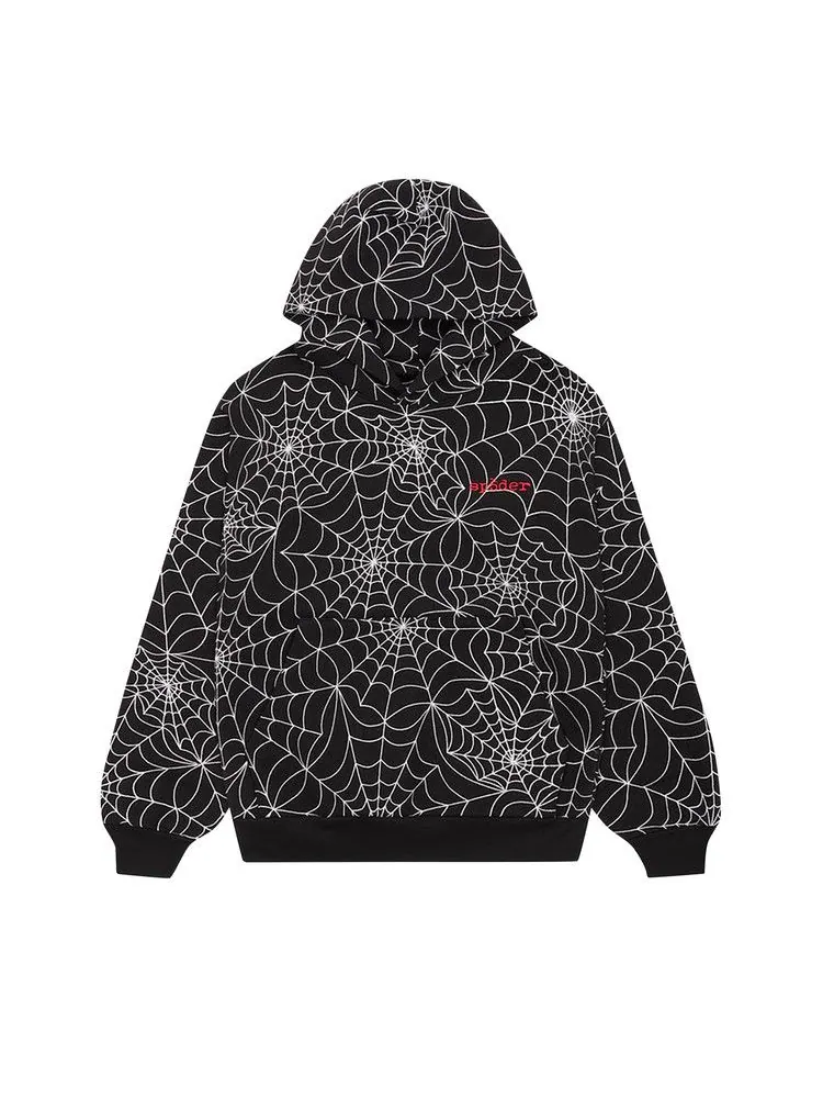 Худи Sp5der Embroidered AOP Hoodie — изображение 1 из 2, черный