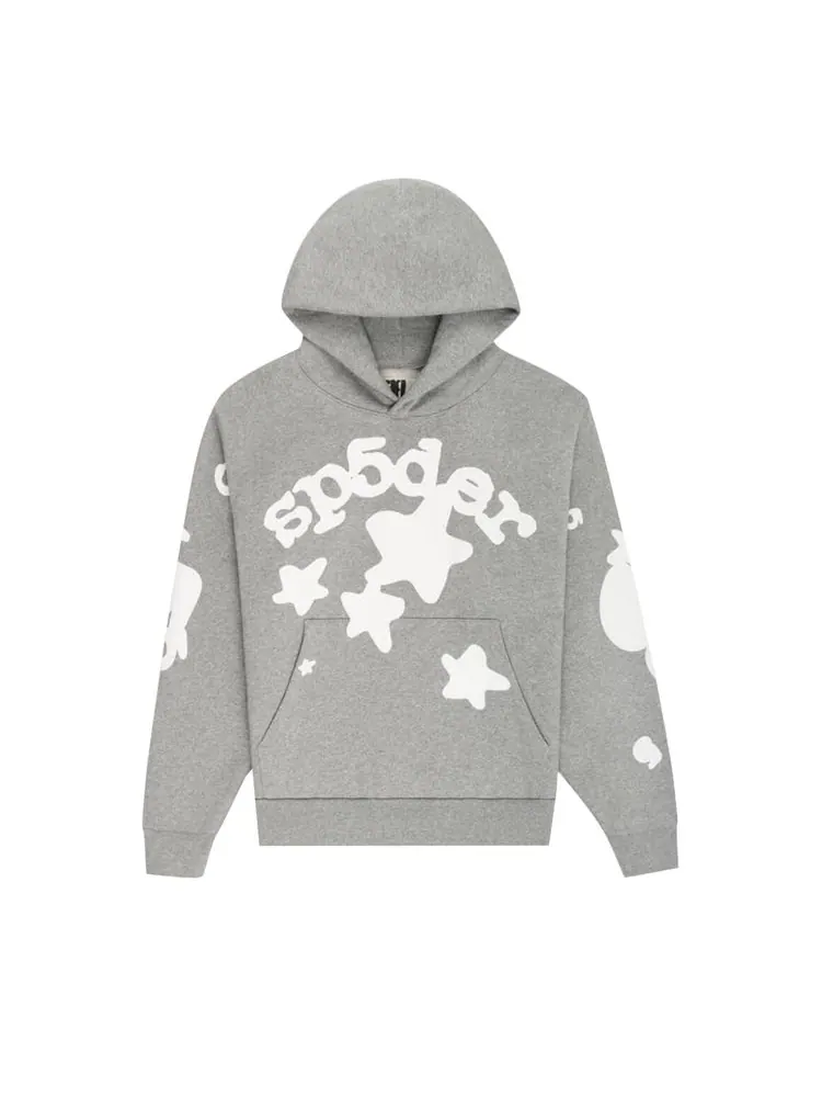 Худи Sp5der Beluga Hoodie 'Dark Heather Grey' — изображение 1 из 1, темный серый