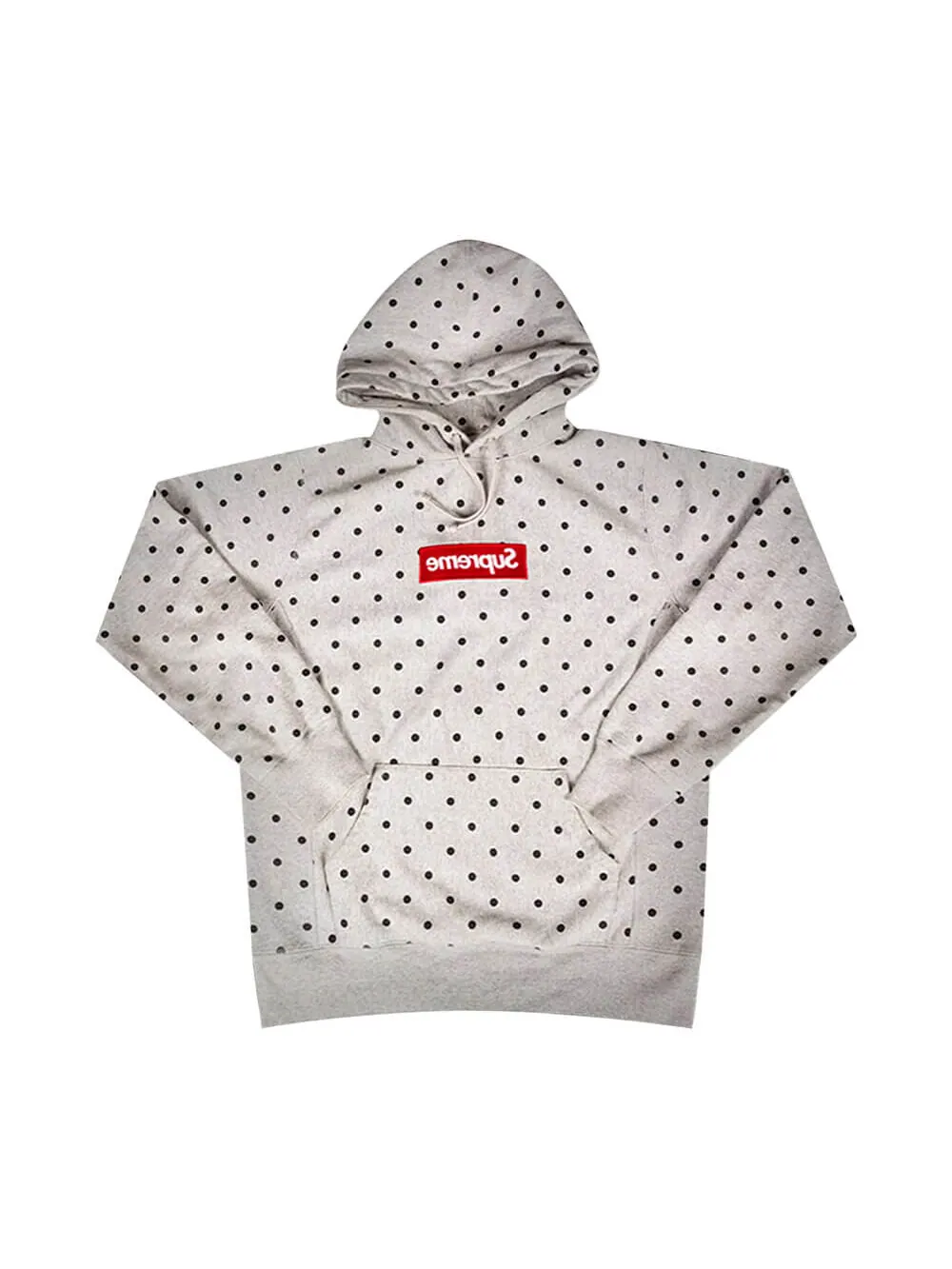 Свитшот Supreme x Comme des Garçons Shirt Polka Dot Box Logo Hooded — изображение 1 из 1, серый