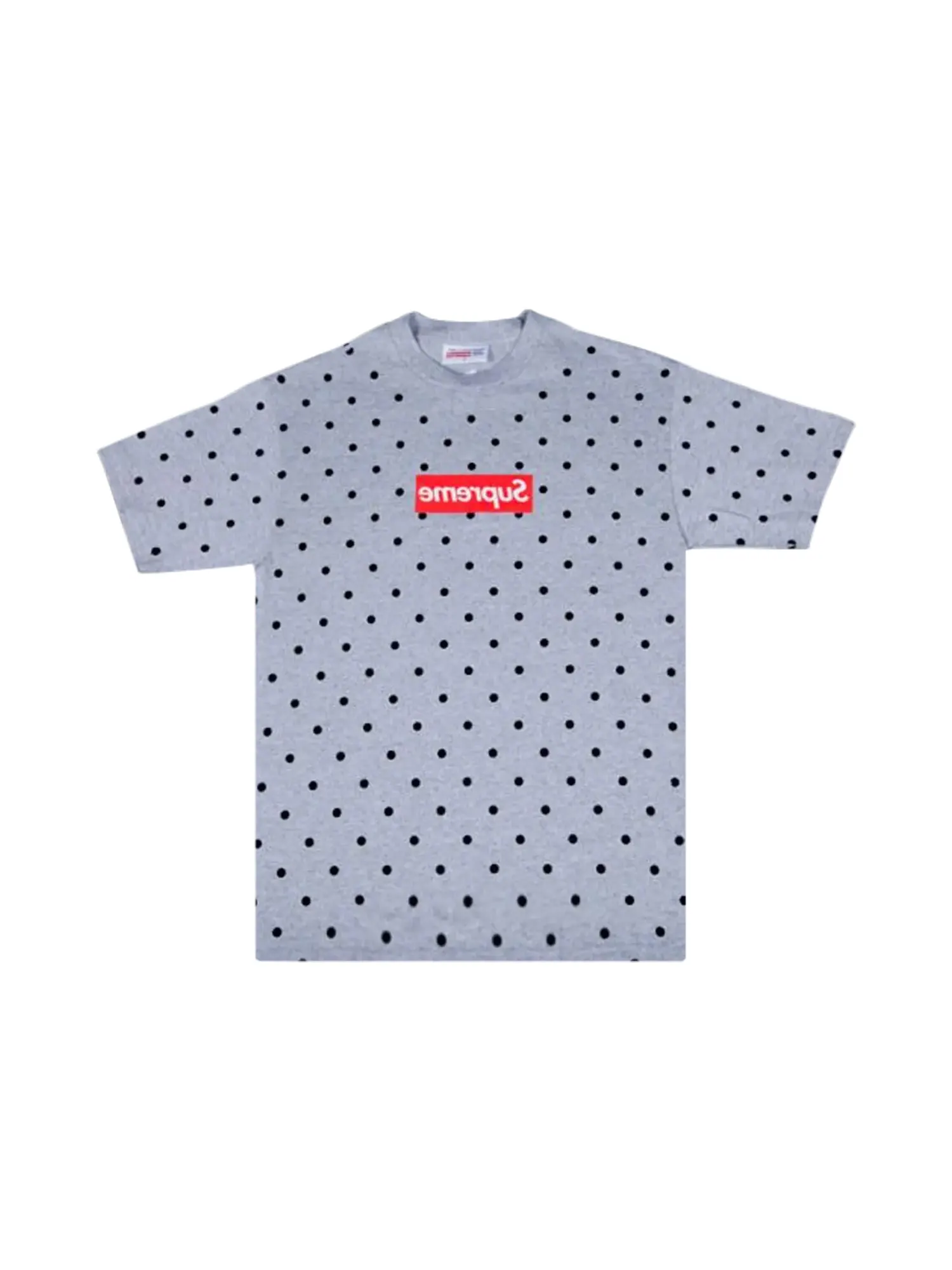 Футболка с логотипом Supreme x Comme des Garçons SHIRT — изображение 1 из 1, серый