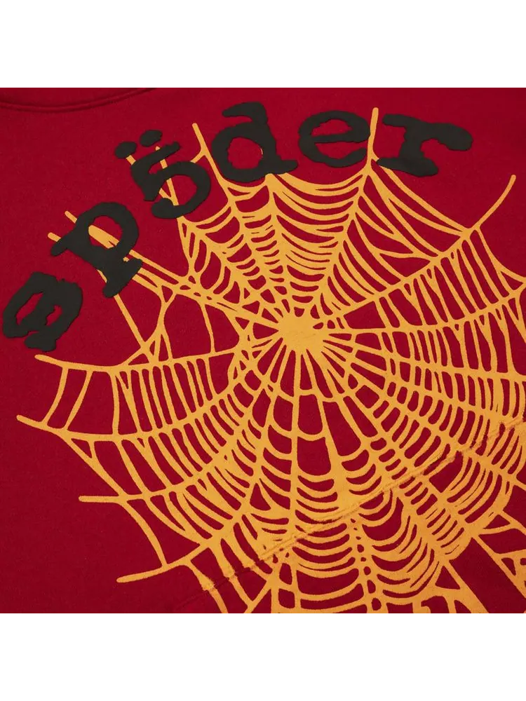 Худи Sp5der Og Web V2 Hoodie 'Red' — изображение 3 из 3, красный