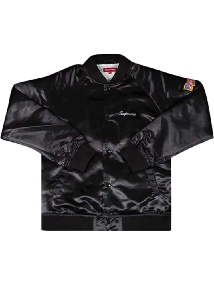 Куртка Supreme Betty Boop Satin Club Jacket 'Black' — изображение 1 из 1, черный