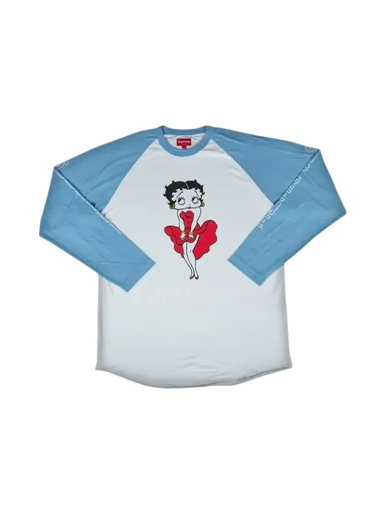 Supreme Betty Boop Raglan 'Blue' — изображение 1 из 1, синий