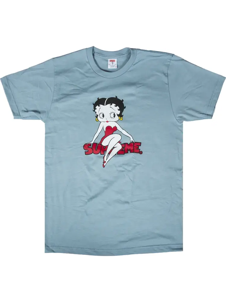Футболка Supreme Betty Boop T-Shirt 'Slate' — изображение 1 из 1, синий