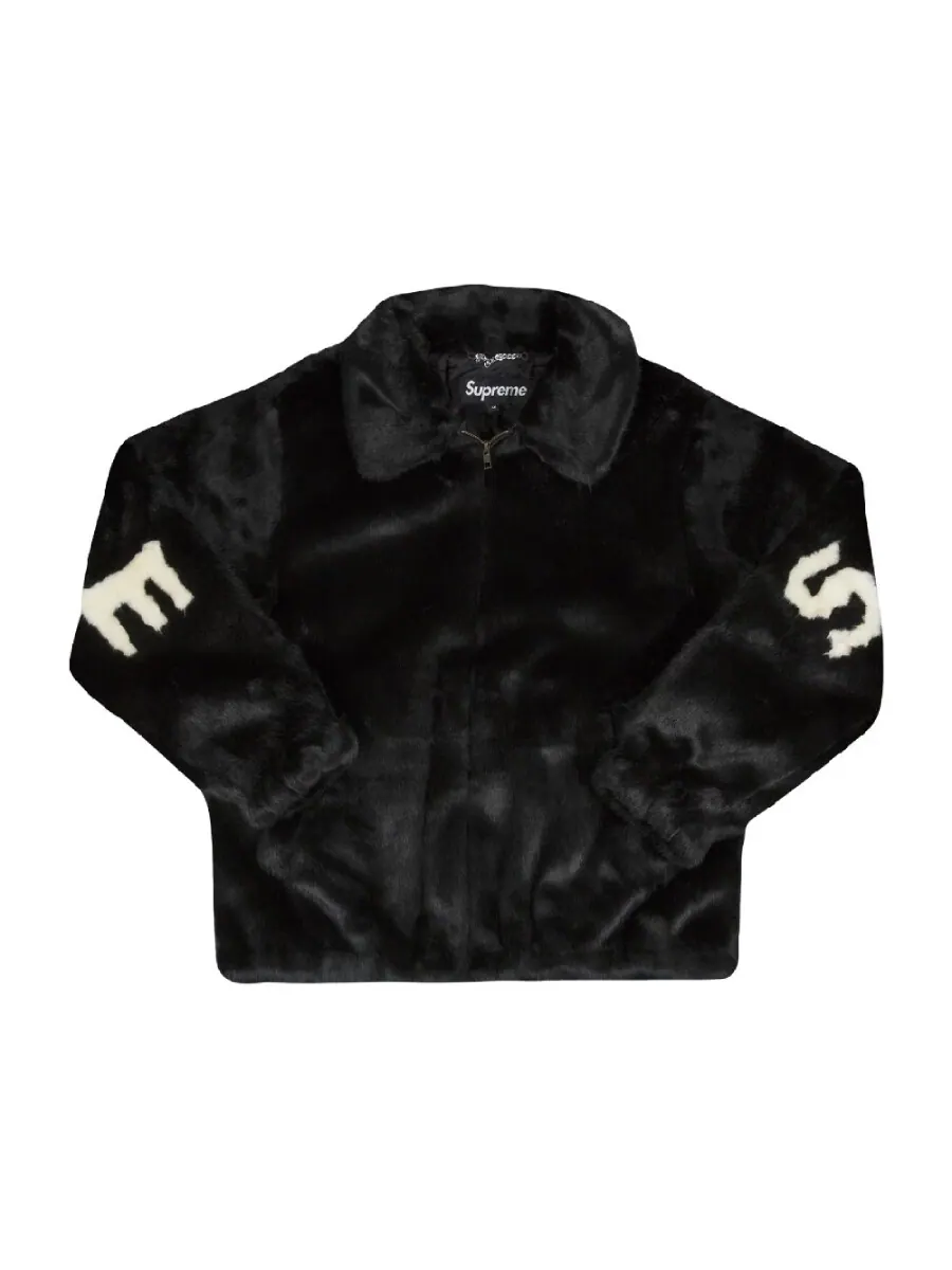 Supreme Faux Fur Bomber Jacket — изображение 1 из 3, черный