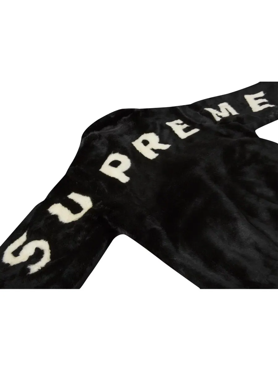 Supreme Faux Fur Bomber Jacket — изображение 3 из 3, черный