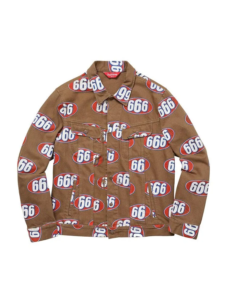 Куртка Supreme 666 Denim Trucker Jacket — изображение 1 из 2, коричневый