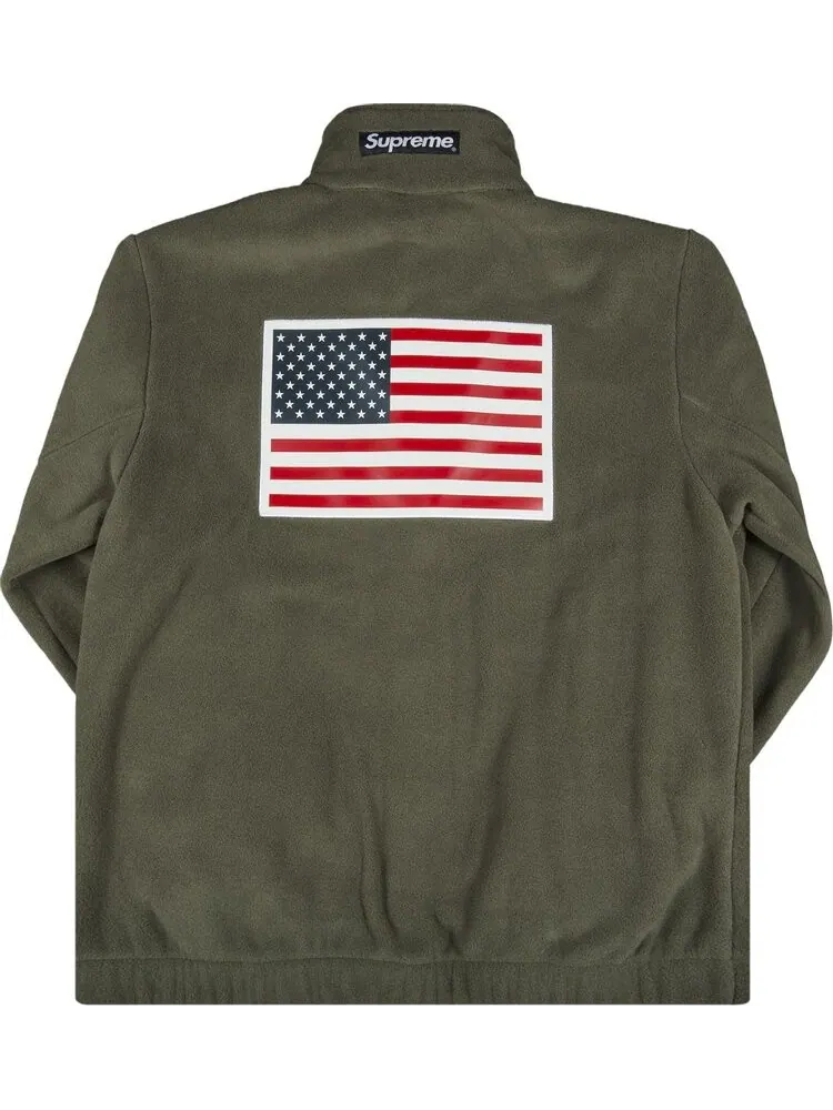 Куртка Supreme x The North Face Trans Antarctica Expedition Fleece Jacket 'Olive' — изображение 2 из 3, зеленый