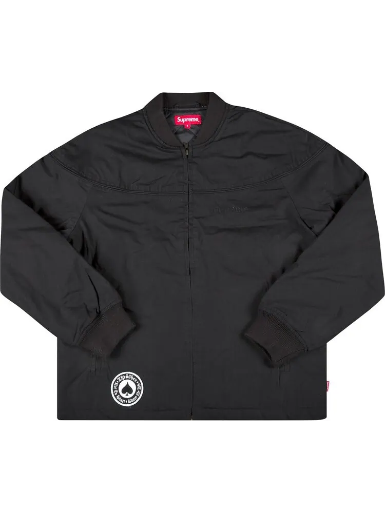 Куртка Supreme x Thrasher Poplin Crew Jacket 'Black' — изображение 1 из 2, черный