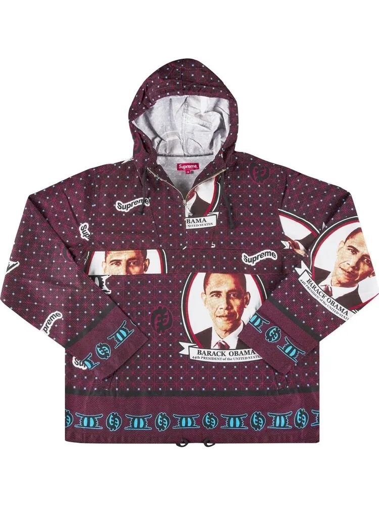 Анорак Supreme Obama Anorak 'Maroon' — изображение 1 из 2, красный