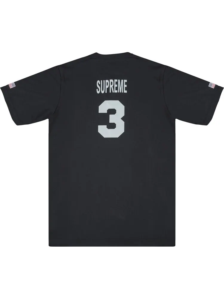 Футболка Supreme x Playboy Short-Sleeve Henley Top 'Black' — изображение 2 из 3, черный