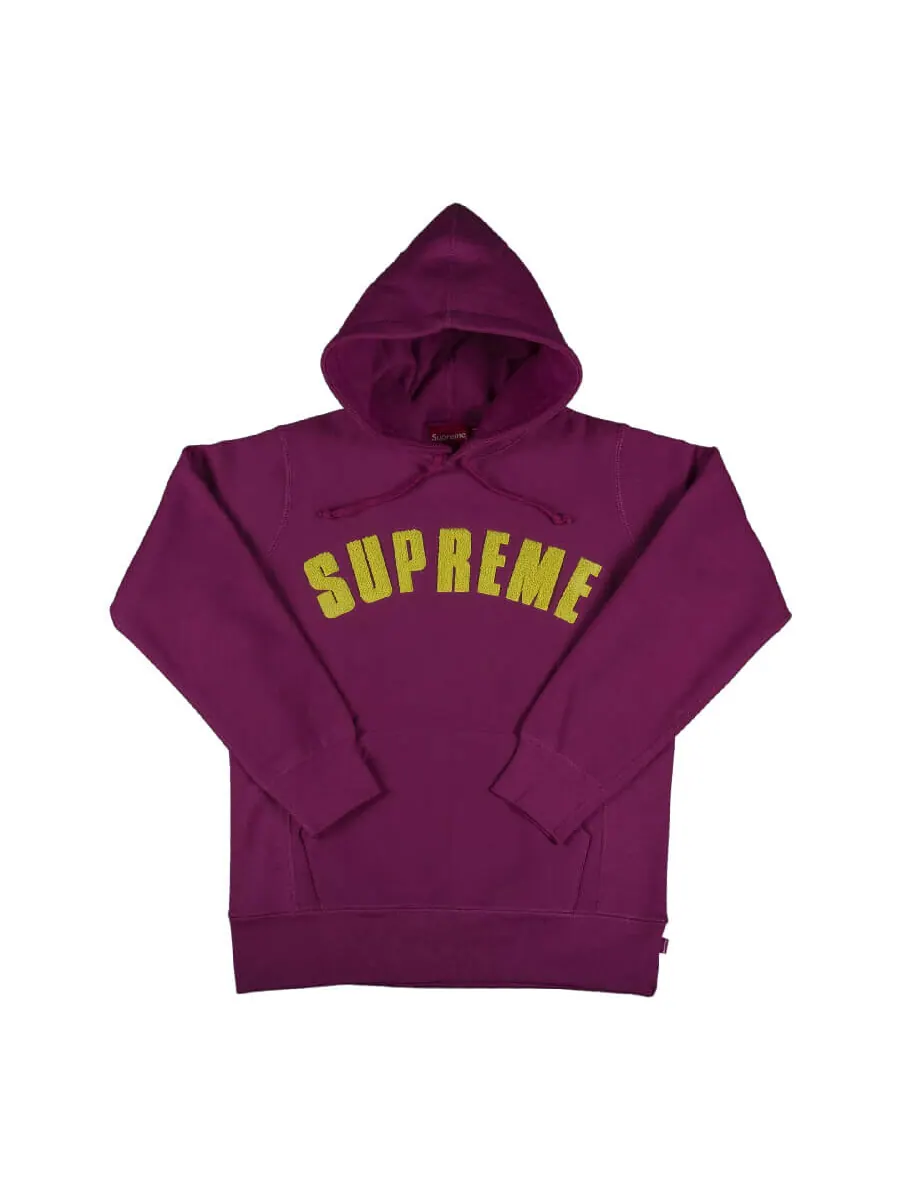 Худи Supreme Scarface Chenille Arc Logo Sweatshirt — изображение 1 из 1, фиолетовый