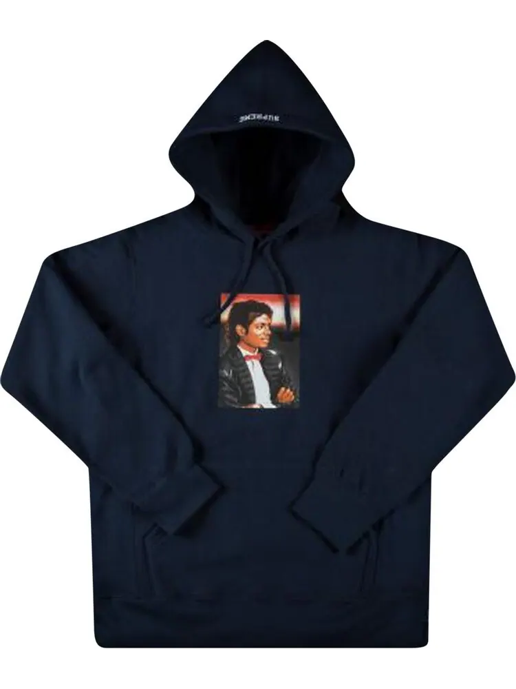 Толстовка Supreme Michael Jackson Hooded Sweatshirt 'Navy' — изображение 1 из 1, синий