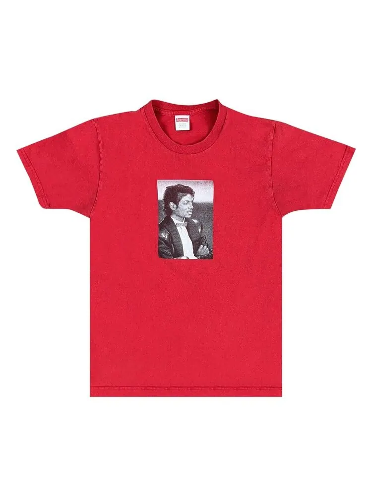 Футболка Supreme Michael Jackson Portrait Tee Red — изображение 1 из 2, красный
