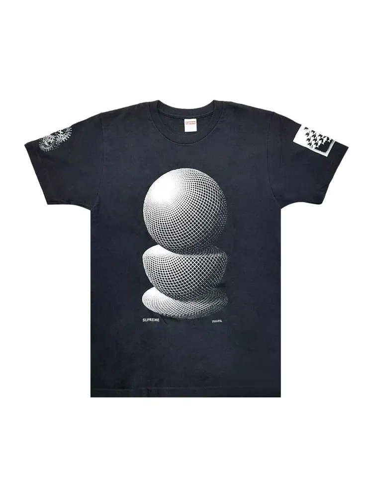 Футболка Supreme M.C. Escher Three Spheres T-Shirt 'Black' — изображение 1 из 2, черный